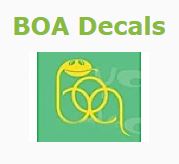 BOA decals